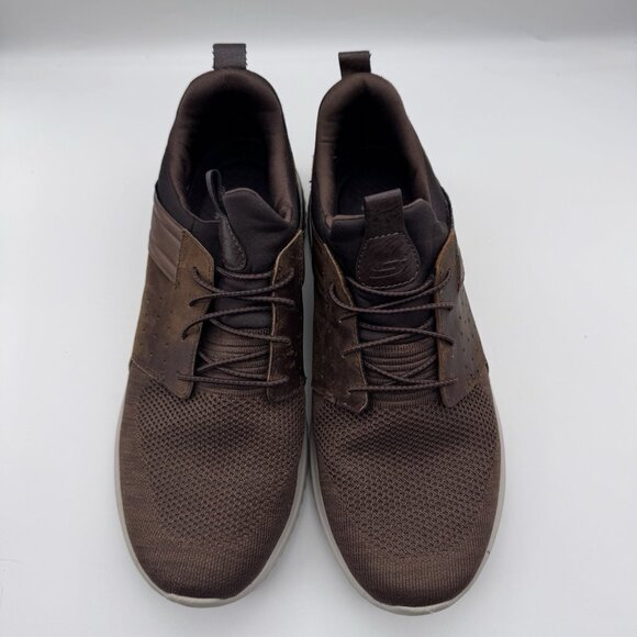 Skechers Delson 3.0 Cicida Mens 12 Slip On Sneakers Brown Athletic 210238 Shoes - Picture 8 of 9